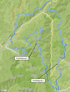 Streckenübersicht der kurzen Gravelstrecke