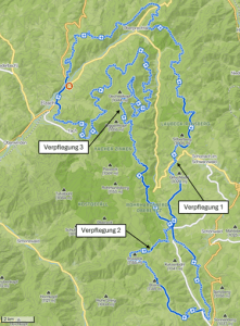 Streckenübersicht der langen Gravelstrecke